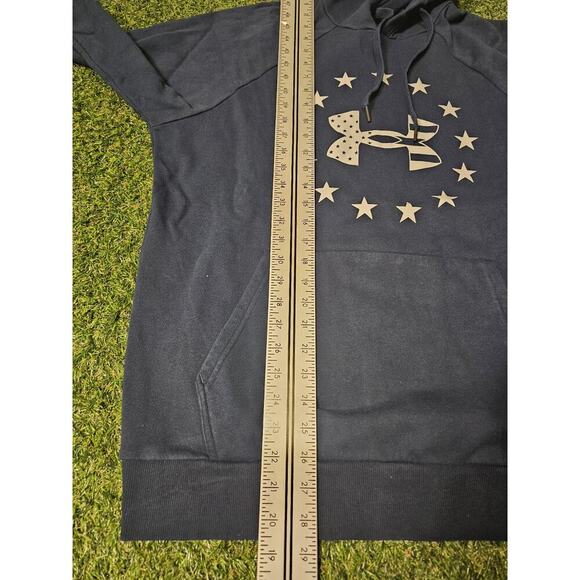 Under Armour Sweatshirt Men Medium Blue X Storm USA American Flag Loose Pullover - Picture 5 of 6
